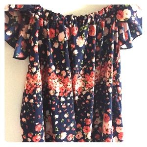 FLORAL OFF THE SHOULDER